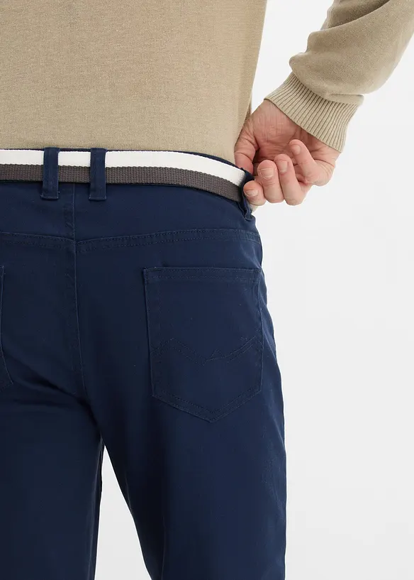 Pantaloni elasticizzati con cintura regular fit, straight, bonprix