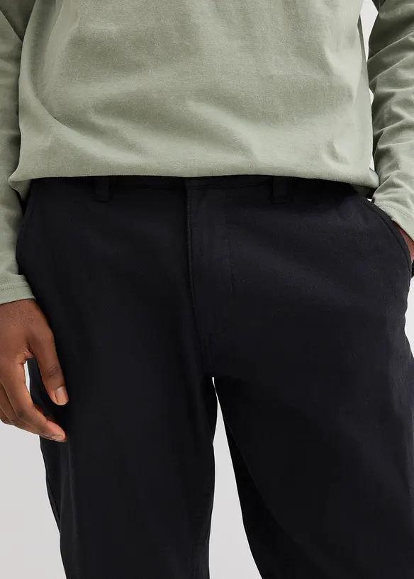 Pantaloni chino in misto lino regular fit, straight, bonprix