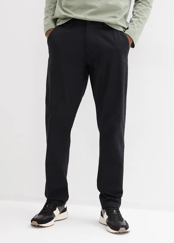 Pantaloni chino in misto lino regular fit, straight, bonprix