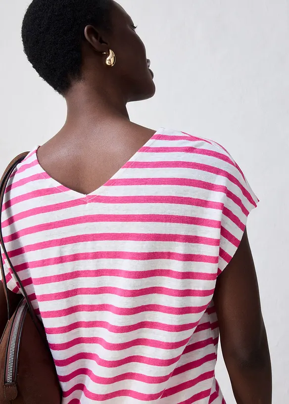 Maglia in puro lino con maniche a pipistrello, bonprix