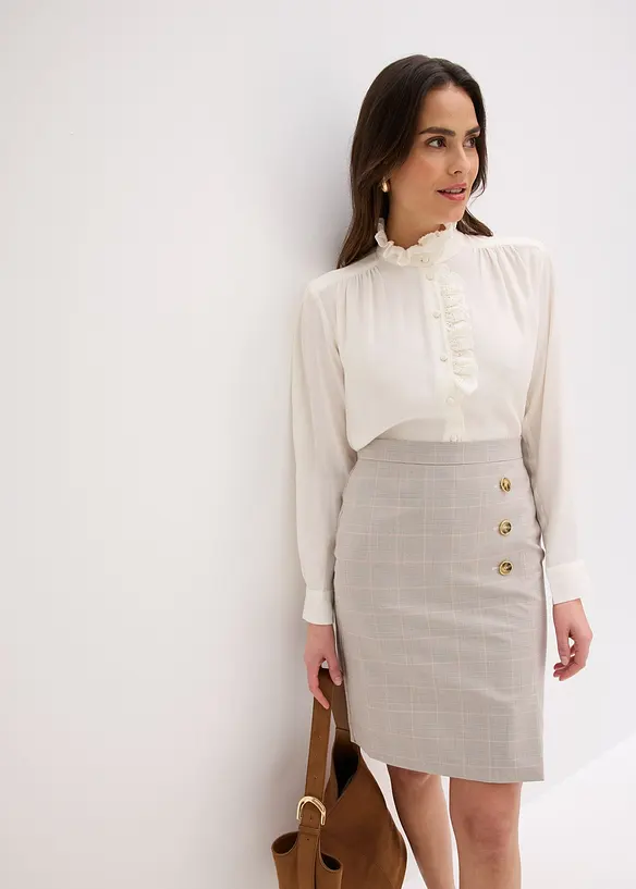 Gonna longuette in principe di Galles, bonprix