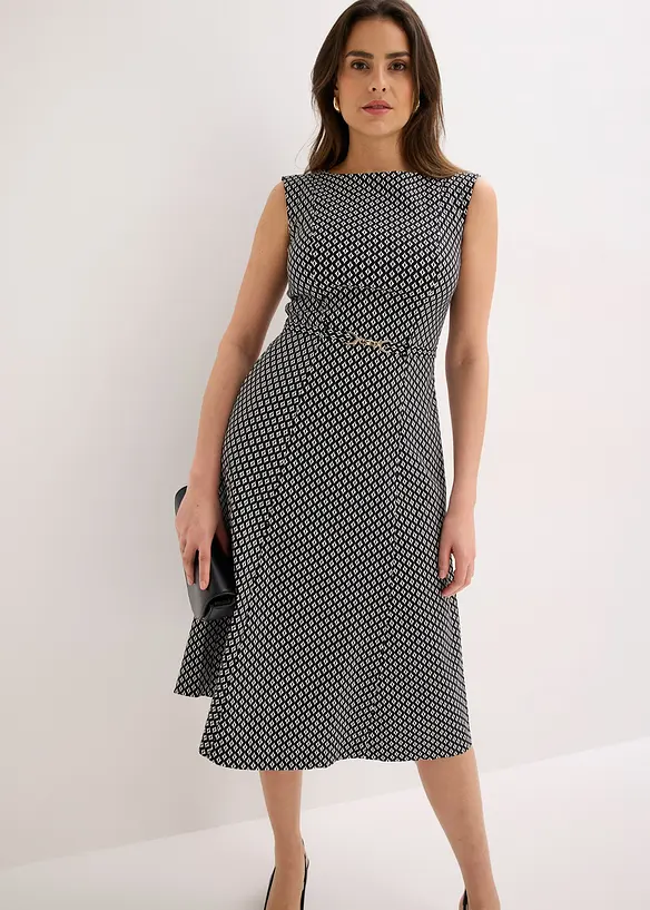 Abito in bengalina con cintura (2 pezzi), bonprix