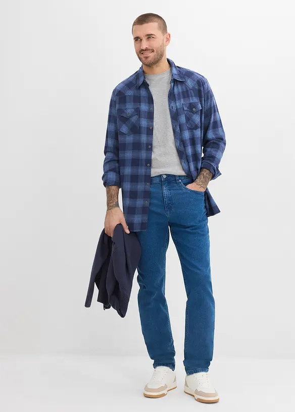 Jeans elasticizzati classic fit, tapered, bonprix