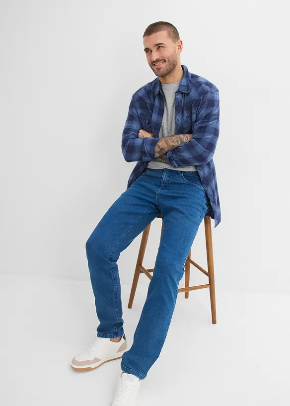 Jeans elasticizzati classic fit, tapered, bonprix