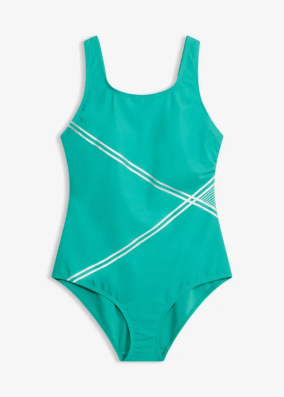 Costume intero con effetto modellante leggero e dettagli lucidi, bonprix