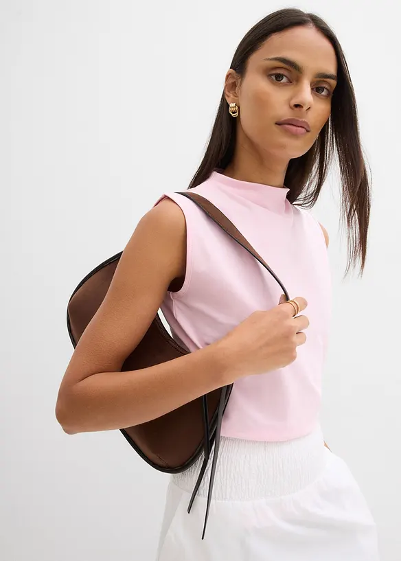 Top in misto cotone elasticizzato, bonprix