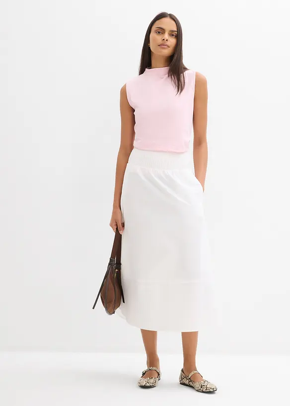 Top in misto cotone elasticizzato, bonprix