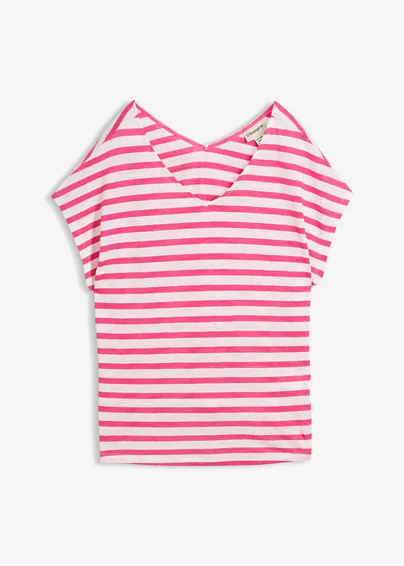 Maglia in puro lino con maniche a pipistrello, bonprix