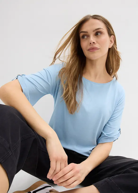 T-shirt con scollo a barca, bonprix