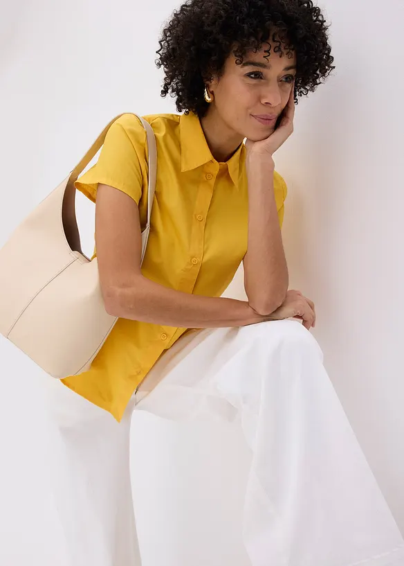 Camicetta a maniche corte in popeline, bonprix