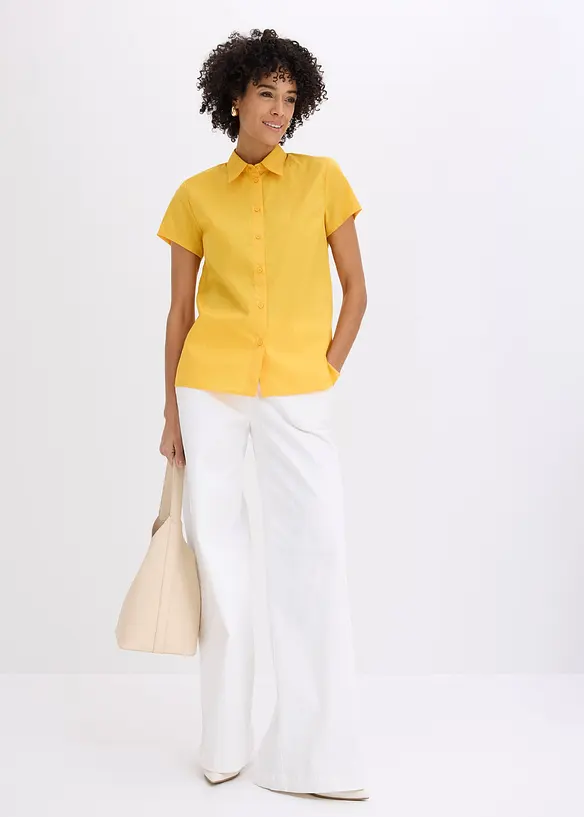 Camicetta a maniche corte in popeline, bonprix