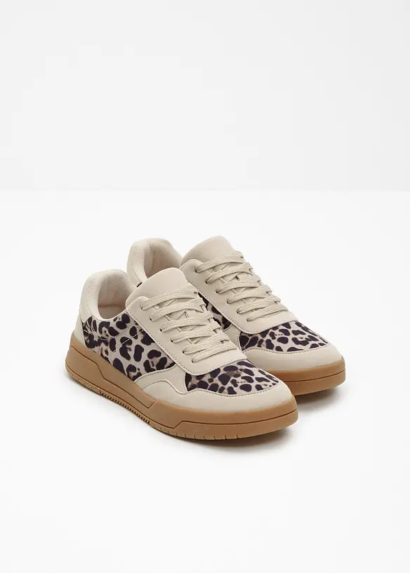 Sneaker con dettagli animalier, bonprix