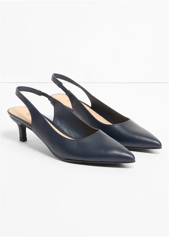 D&eacute;collet&eacute; slingback con tacco sottile, bonprix