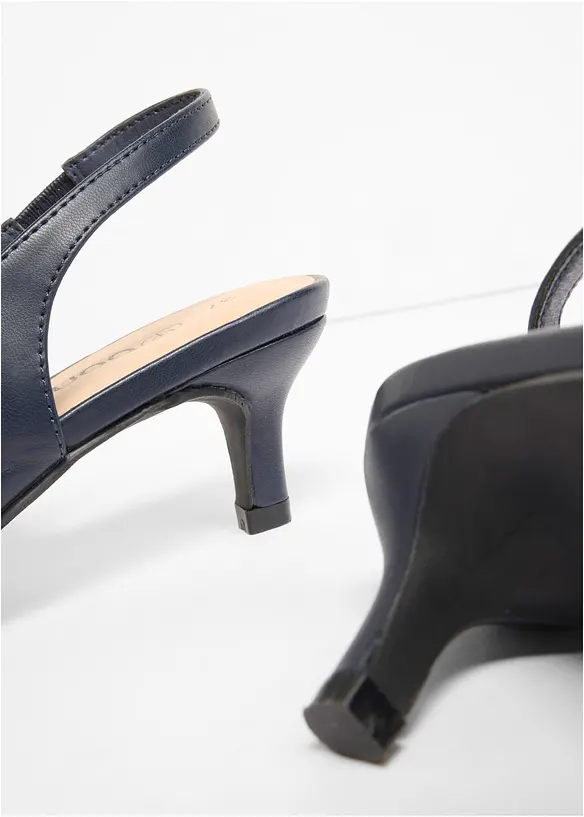 D&eacute;collet&eacute; slingback con tacco sottile, bonprix