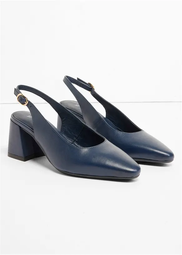 D&eacute;collet&eacute; slingback in pelle, bonprix