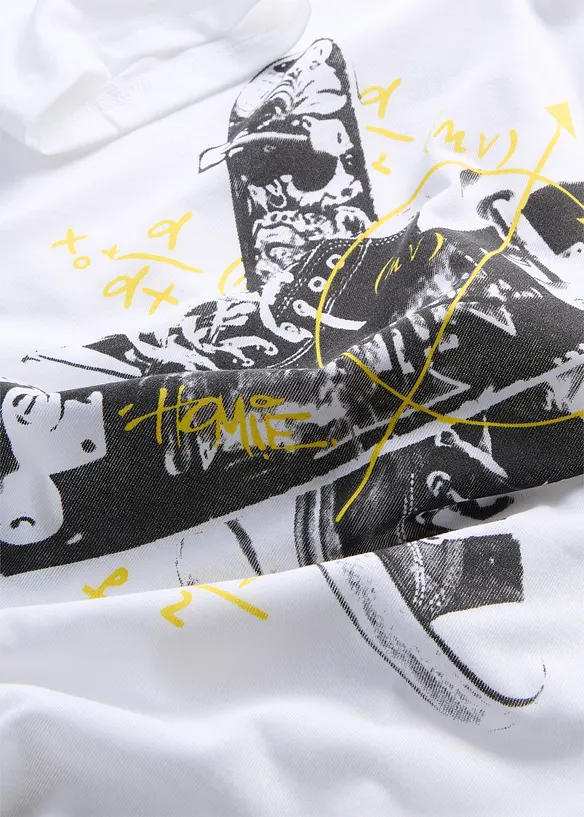 T-shirt con stampa stile skater, bonprix