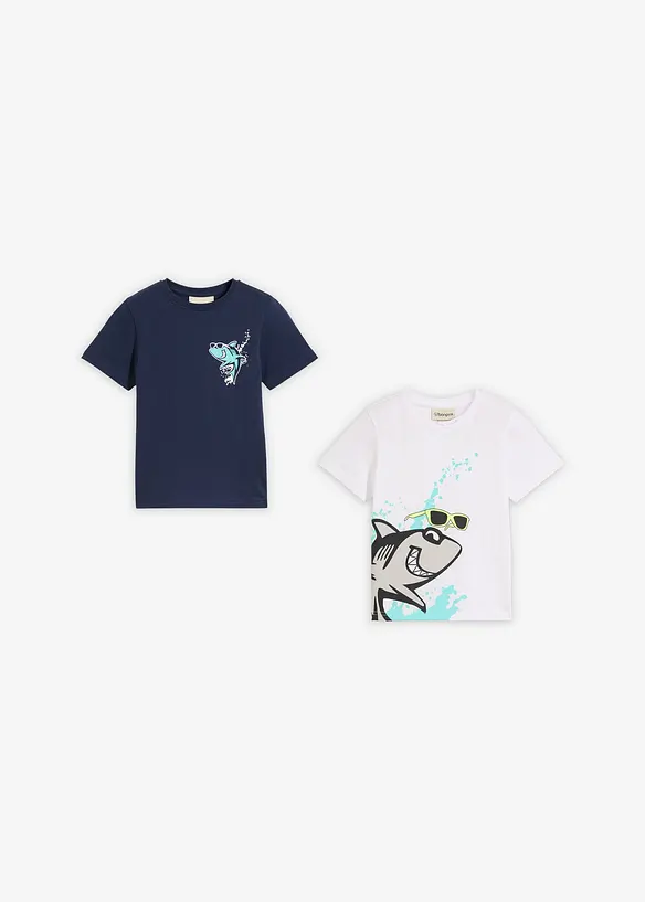 T-shirt in puro cotone biologico (pacco da 2), bonprix