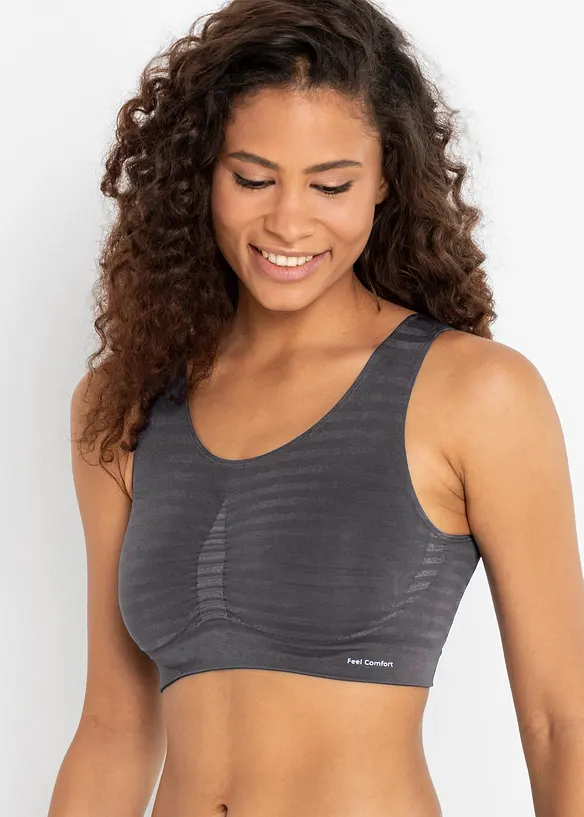 Reggiseno bustier senza cuciture Feel Comfort (pacco da 2), bonprix