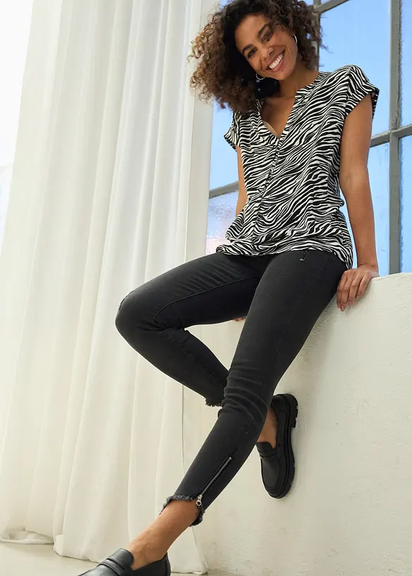 Maglione a trecce in puro cotone biologico riciclabile, bonprix