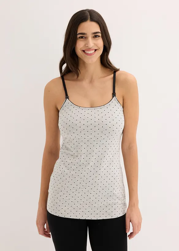 Top per l'allattamento con cotone biologico (pacco da 2), bonprix