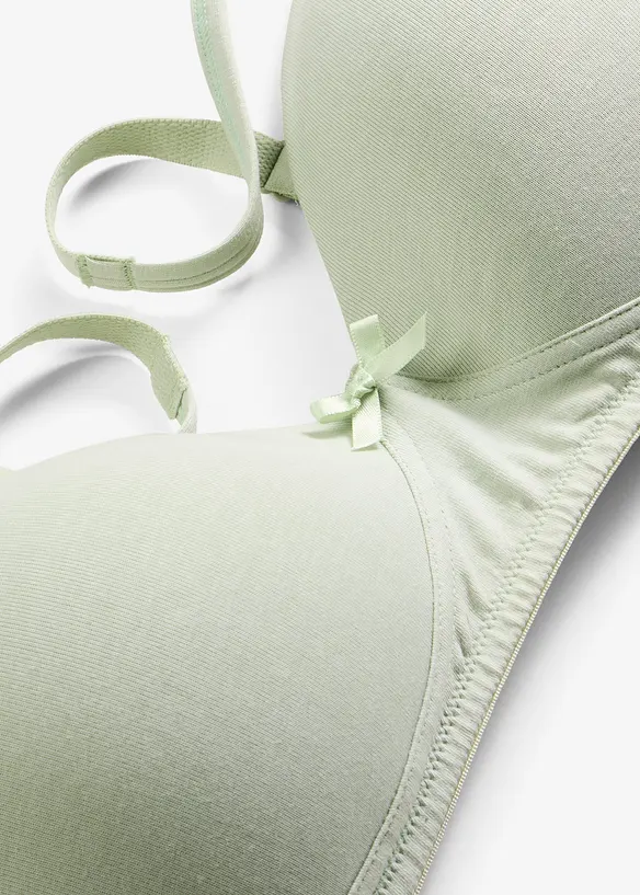 Reggiseno senza ferretto con coppe preformate e cotone biologico (pacco da 3), bonprix
