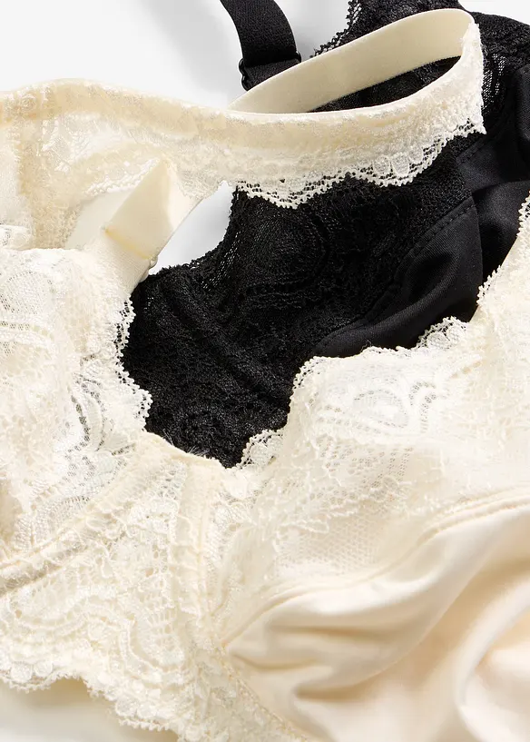 Reggiseno con ferretto e pizzo delicato (pacco da 2), bonprix