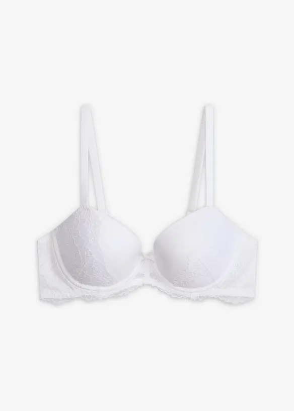 Reggiseno con coppe preformate in materiale lucido, bonprix