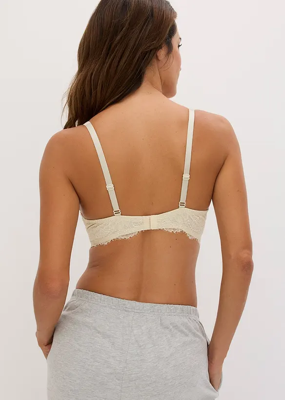 Reggiseno con coppe preformate in materiale lucido, bonprix