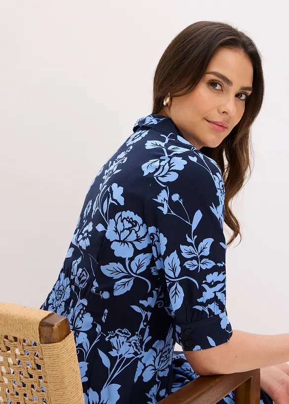 Abito chemisier in viscosa fluente, bonprix