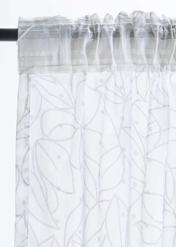 Tenda trasparente in poliestere (pacco da 2), bonprix