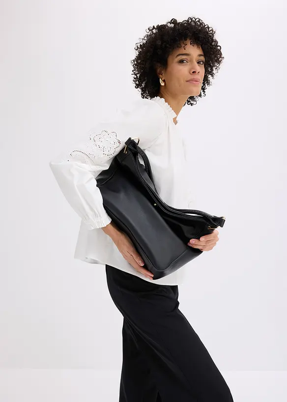 Tunica di cotone con ricami traforati, bonprix