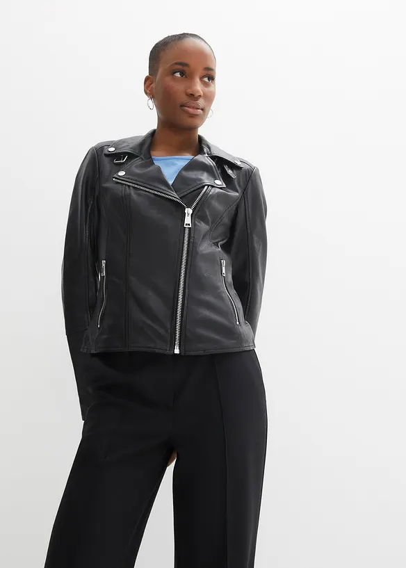 Giacca biker in nappa, bonprix