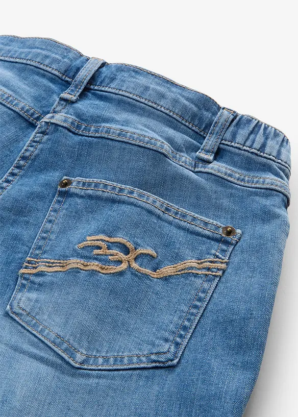 Jeans dritti con girovita comodo, vita media, bonprix
