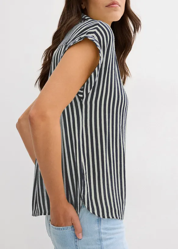 Blusa a maniche corte in viscosa fluente, bonprix
