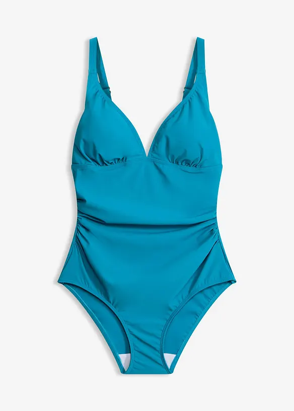 Costume intero con scollatura a V ed effetto modellante leggero, bonprix