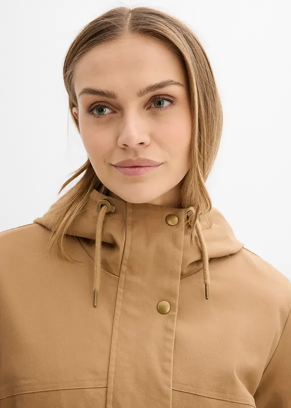 Giacca tecnica idrorepellente con fodera a quadri, bonprix