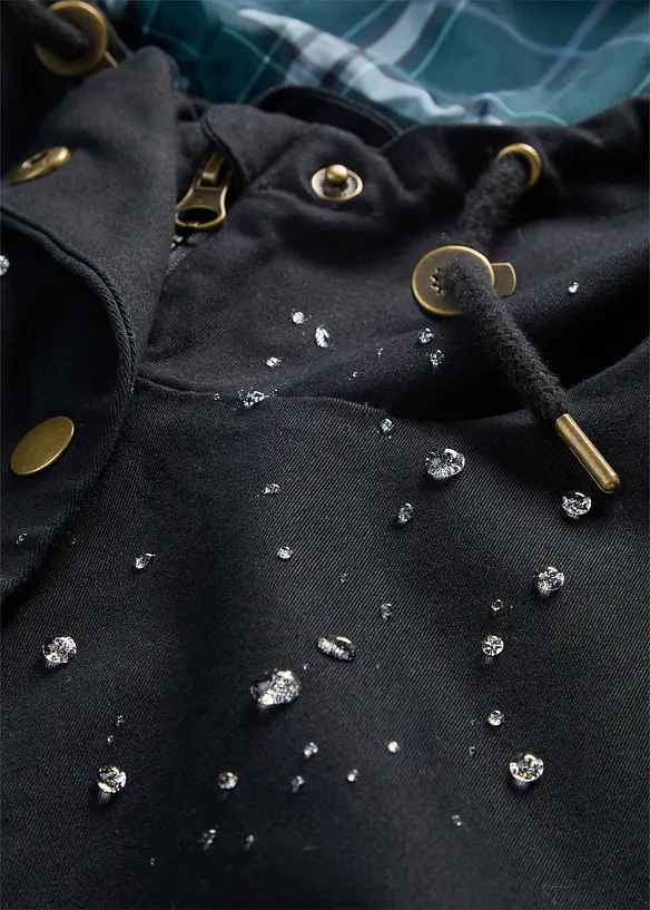 Giacca idrorepellente con fodera a quadri, bonprix