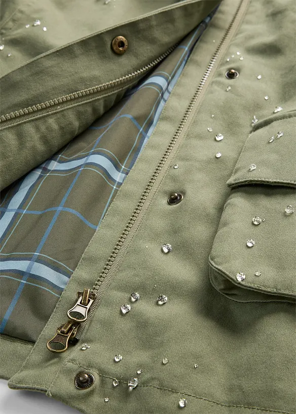 Giacca idrorepellente con fodera a quadri, bonprix