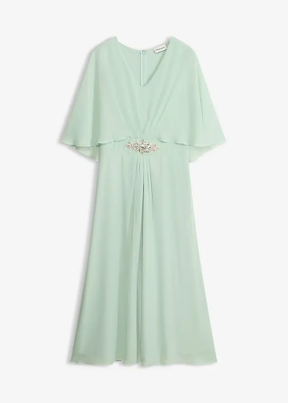 Abito in chiffon con applicazione di strass, bonprix