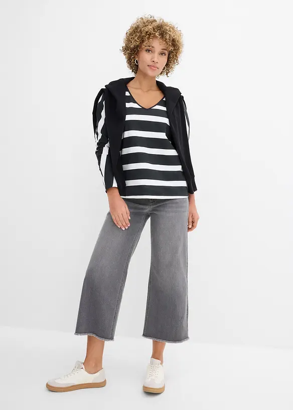 Maglia a maniche lunghe in puro cotone biologico, bonprix