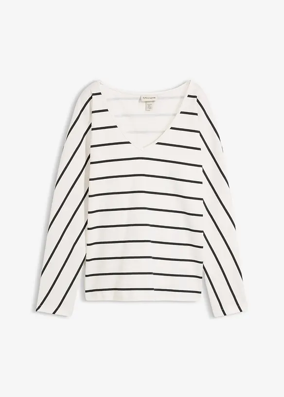 Maglia a maniche lunghe in puro cotone biologico, bonprix