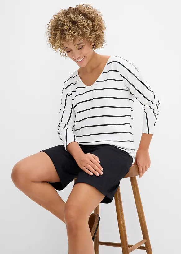 Maglia a maniche lunghe in puro cotone biologico, bonprix