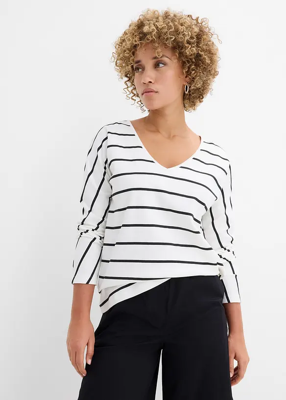 Maglia a maniche lunghe in puro cotone biologico, bonprix