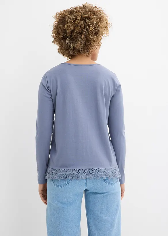 Maglia a maniche lunghe in puro cotone (pacco da 2), bonprix