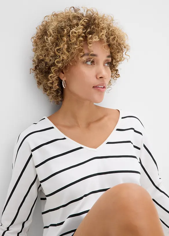 Maglia a maniche lunghe in puro cotone biologico, bonprix