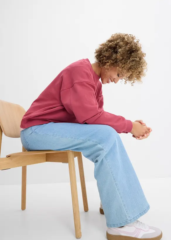 Felpa oversize in puro cotone biologico, bonprix