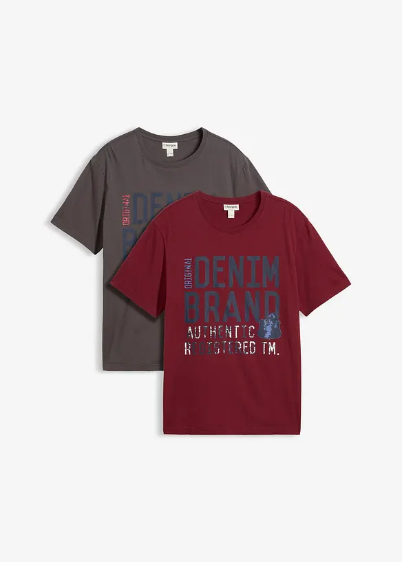 T-shirt in puro cotone biologico (pacco da 2), bonprix