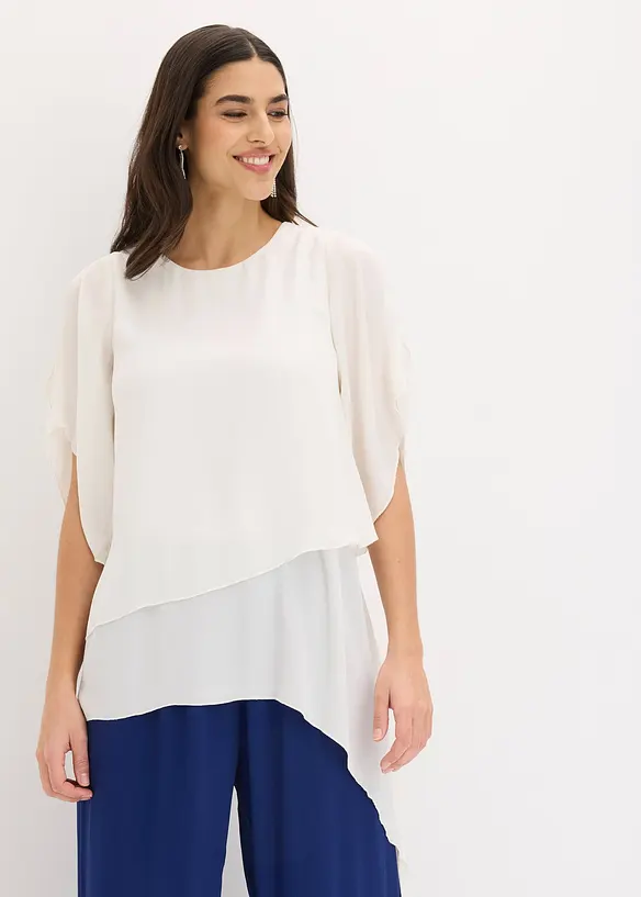 Blusa asimmetrica a pi&ugrave; veli, bonprix