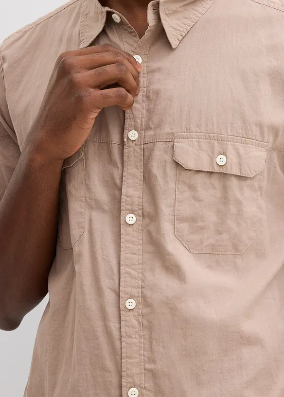 Camicia a maniche corte in puro cotone, bonprix