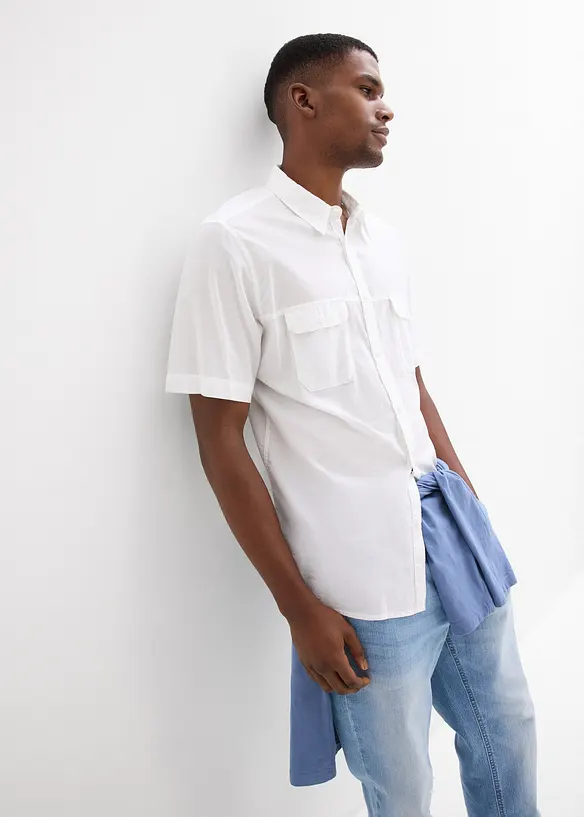 Camicia a maniche corte in puro cotone, bonprix